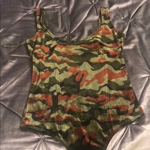 Camo Velvet Bodysuit